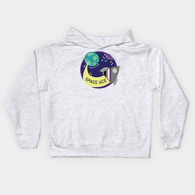 Space Ace Kids Hoodie by Soft Biology